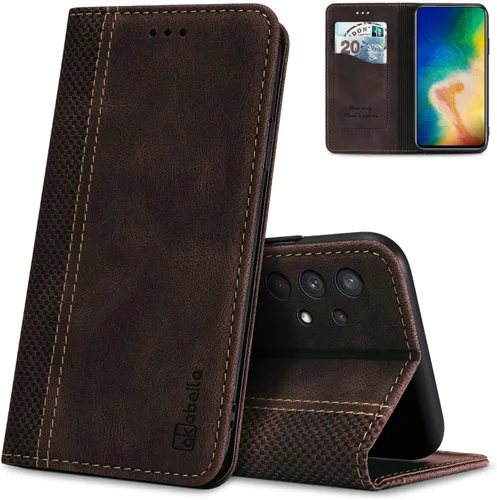 Miniatura 18 de AKABEILA Para Samsung A5 2017 Cartera Funda de Tarjeta de Crédito Titular Cierre Magnético Kickstand PU Cuero A Prueba de Golpes Flip Folio Libro