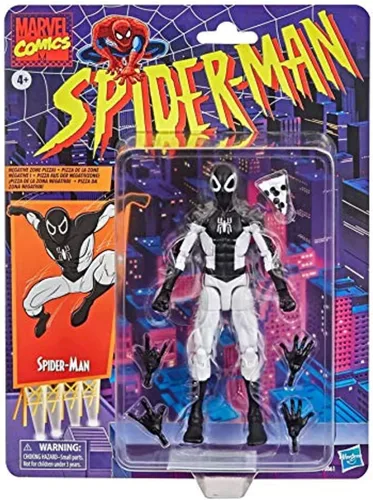 Miniatura 2 de Hasbro Marvel Legends - Colección Retro de Spider-Man de 6 pulgadas [Suite en blanco y negro] Exclusivo