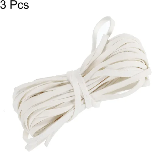 Miniatura 3 de uxcell Cordón de cuero, 3.28 yardas, 0.118 in, tira de cuerda trenzada de poliuretano plana para bolso, bolso, cordones de zapatos, manualidades
