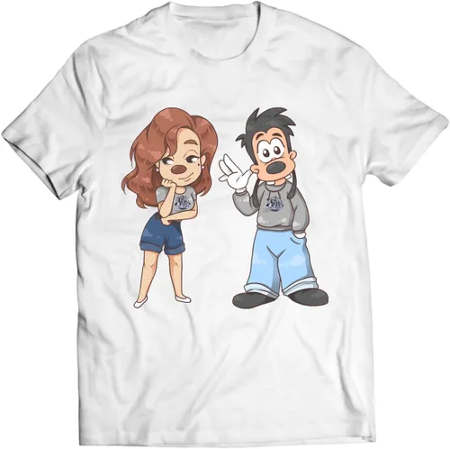 Max and Roxanne Shirt - Camiseta clásica de dibujos animados, arte negro, regalos pequeños, regalo para él o ella, camisas informales, camisa