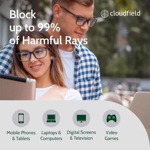 Miniatura 2 de cloudfield Lentes de luz azul para hombres y mujeres, máxima protección de bloqueo de luz azul, alivian la fatiga ocular digital, cómodos