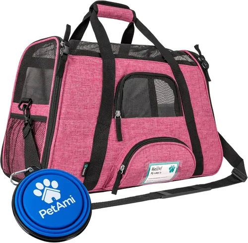 Miniatura 20 de PetAmi Transportador de mascotas aprobado por aerolíneas para gatos, transportador de perros de lados suaves para perros pequeños, suministros