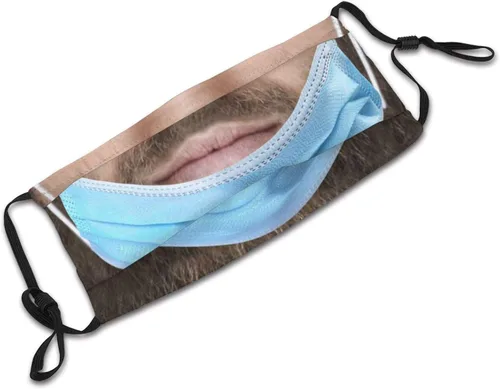 Miniatura 6 de Máscara de boca aterradora bandana de media cara divertida reutilizable