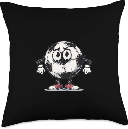 Miniatura 4 de Fun Cartoon Ball Costume for Soccer Lovers Throw Pillow