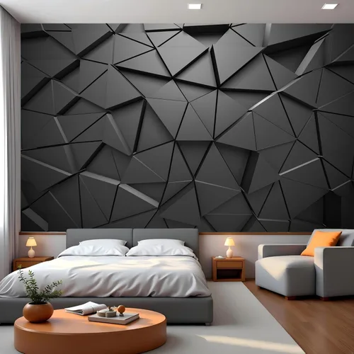 Miniatura 12 de FLFK Papel tapiz autoadhesivo 3D de bloques azules y blancos, murales de pared para despegar y pegar, póster grande para sala de estar, dormitorio