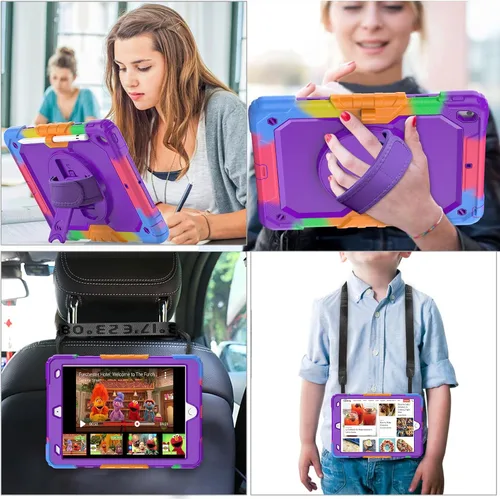 Miniatura 4 de SIBEITU Funda compatible con iPad de 9ª/8ª/7ª generación con protector de pantalla para bolígrafo, funda para iPad de 10.2 pulgadas, funda