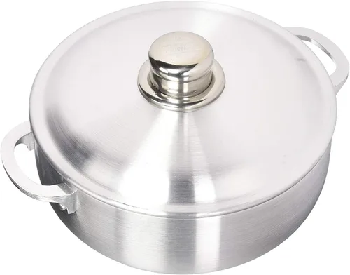 Miniatura 2 de Uniware Caldero de aluminio de calibre pesado con tapa de aluminio, plateado (juego de 6, 1.7/3.6/4.6/6.7/9.3/13 QT)