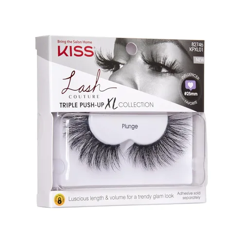 Miniatura 4 de KISS Lash Couture - Pestañas postizas Triple Push Up XL Collection, volumen 3D en longitud extra larga con tecnología de diseño triple, libre