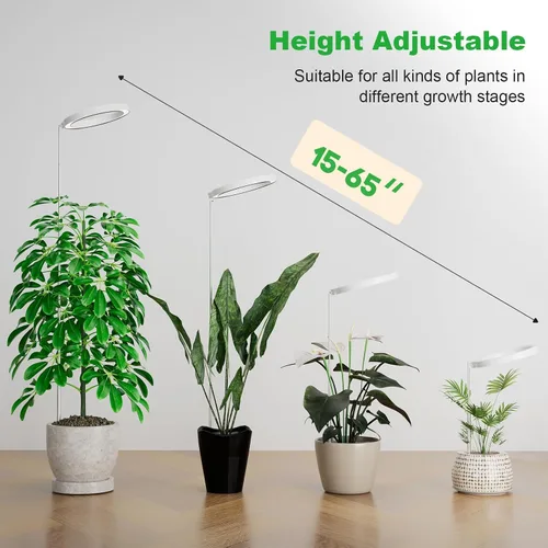 Miniatura 7 de Luces de cultivo de 10 pulgadas para plantas de interior de espectro completo, 160 luces LED grandes para plantas de interior, lámpara de cultivo