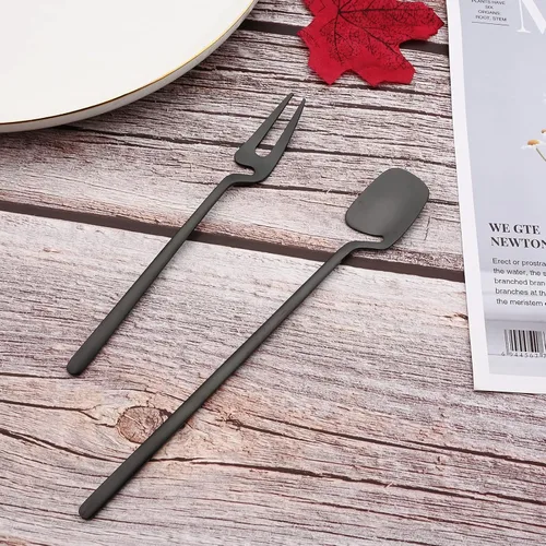 Miniatura 5 de JASHII 8 cucharas de mango largo para colgar, cuchara de té helado, cuchara de café, cucharas agitadoras de acero inoxidable 304 para té, postre