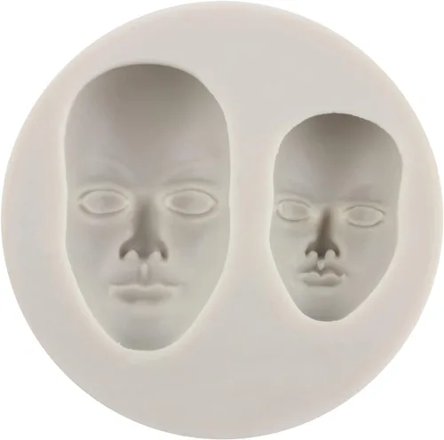 Miniatura 4 de Sijiangmold Molde de silicona con cara de luna, molde de fondant de cara humana para decoración de pasteles, chocolate, dulces, cupcakes, arcilla