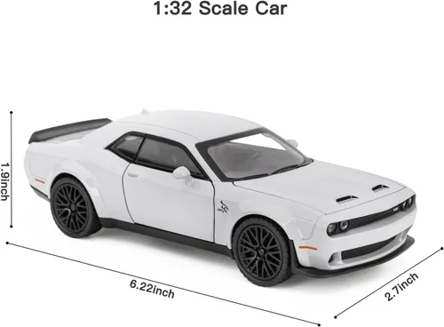 Miniatura 4 de SASBSC Modelo de Coche de Juguete para Niños, Escala 1:32, Desplazamiento hacia atrás con Sonido y Luz, Coches de Juguete de Metal Fundido