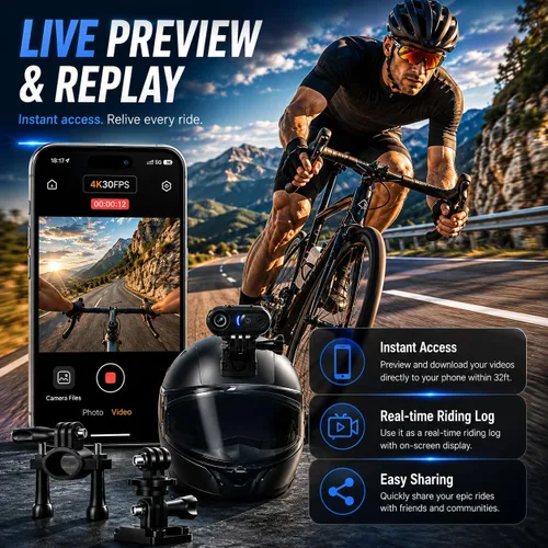 Miniatura 8 de Mini cámara corporal portátil 4K – Cámara de acción magnética tamaño pulgar de 128 GB, estabilización de 6 ejes, grabación de audio/video, POV manos