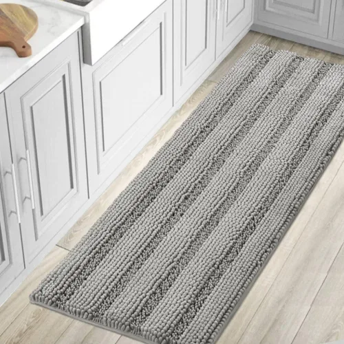 Miniatura 85 de H.VERSAILTEX - Alfombras de baño, juego de 2 piezas, alfombra de contorno para baño, juego de alfombras para inodoro, alfombra antideslizante