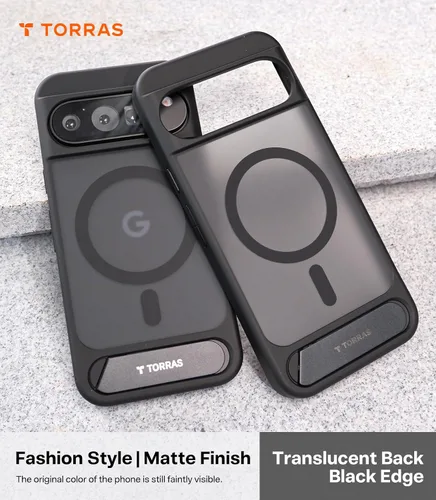 Miniatura 8 de TORRAS Funda magnética y con soporte para Google Pixel 9 Pro XL, compatible con MagSafe, protección contra caídas de grado militar de 12 pies