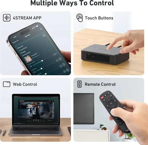 Miniatura 5 de Arylic S10+ Receptor de Audio AirPlay, Estéreo Multihabitación con Salida SPDIF, Transmisor de Música WiFi y Bluetooth, Transmite Música HD Sin
