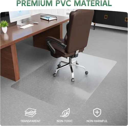 Miniatura 8 de Tapete para silla de oficina para alfombra, tapete grueso transparente para silla de escritorio para alfombras, tapetes de plástico para sillas