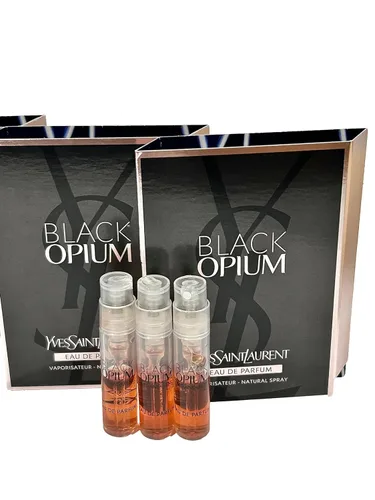 Miniatura 2 de Yves Saint Laurent YSL Black Opium EDP Muestra Perfume para mujer 1.2 ml / 0.04 oz - set de 3