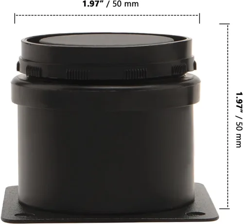 Miniatura 2 de ZOENHOU - Paquete de 12 patas ajustables para muebles de 2 a 2.4 pulgadas de altura, patas de metal de acero inoxidable negro, pies de nivelación