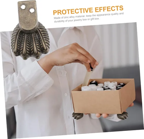 Miniatura 3 de DOITOOL Protectores de pies de pecho para joyas, 12 piezas, bloques antideslizantes para muebles, funda de madera, protectores de pies