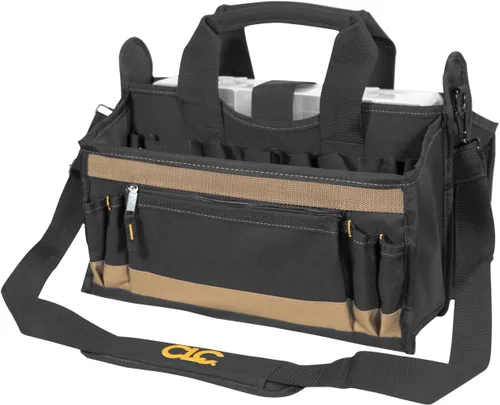 Miniatura 2 de CLC Custom Leathercraft 1529 bolsa de herramientas con bandeja central de 16 pulgadas, 16 bolsillos