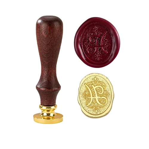 Miniatura 14 de Sello de cera con letra inicial del alfabeto G, sello de cera de sellado de letras vintage con cabeza de latón extraíble y mango de madera