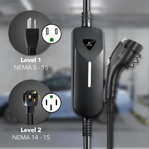 Miniatura 9 de Lectron Cargador EV de nivel 1 / nivel 2 (12 amperios/40 amperios) con enchufes de carga duales (NEMA 5-15 y 14-50) - Cargador eléctrico portátil