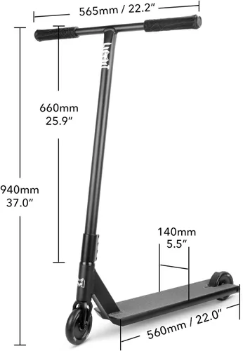 Miniatura 2 de Limit LMT71AZ Pro Patinetas de calle con extremos en caja, las mejores patinetas Freestyle BMX para acrobacias, perfectas para adultos