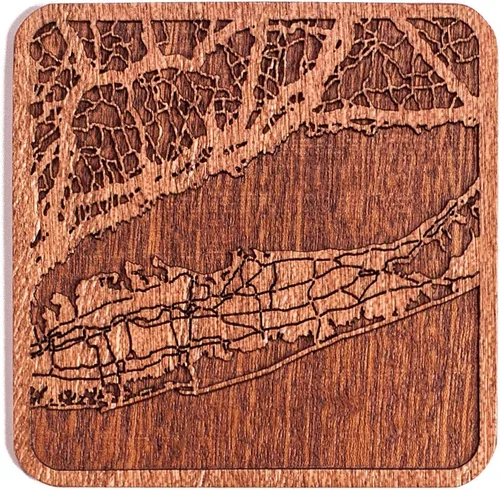 Miniatura 115 de Posavasos Amsterdam Map by O3 Design Studio, 1 pieza, posavasos de madera Sapele con mapa de la ciudad, hecho a mano, varias ciudades opcionales