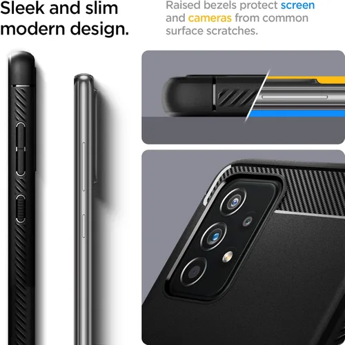 Miniatura 3 de Spigen Funda para Galaxy A52 5G, blindaje resistente [protección de grado militar] - negro mate