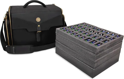 ENHANCE Estuche portátil de almacenamiento y transporte de figuras en miniatura, 4 capas de espuma para 108 minis de infantería y Pick & Pluck para