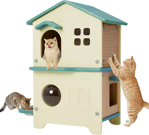 Miniatura 9 de Casa aislada para gatos al aire libre con forro