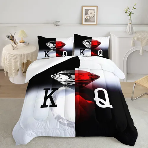 Miniatura 24 de AILONEN Juego de edredón de camuflaje para videojuegos, tamaño Queen, ropa de cama de microfibra con diseño de controlador de 3 piezas