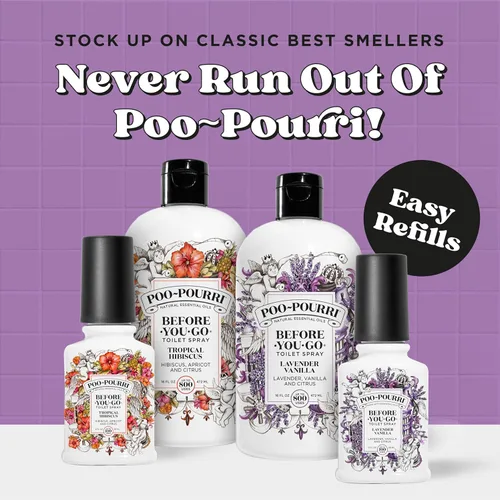 Miniatura 6 de Poo-Pourri Before-You-Go - Recarga de aerosol para inodoro, lavanda y vainilla, 16 onzas líquidas, hasta 800 usos, desodorante para baño con aceites