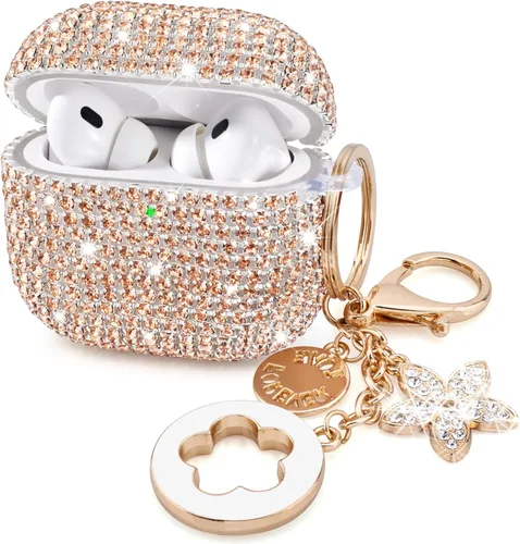 Miniatura 22 de VISOOM Bling Airpods Pro 2ª Generación Funda - Funda para AirPods Pro 2 con Cordón para Mujeres 2024 Crystal iPod Pro 2 Funda de Carga Inalámbrica