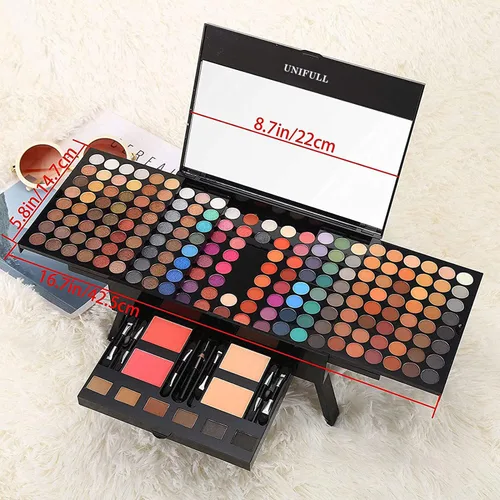 Miniatura 2 de UNIFULL Juego de maquillaje de 190 colores, kit de maquillaje profesional para mujeres, juego completo, todo en uno para mujeres y principiantes