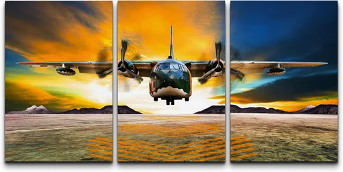 Miniatura 99 de wall26 Lienzo enmarcado para pared, juego de arte exótico tropical, océano, mar, avión, puesta de sol, transporte, fotografía, realismo, decorativo