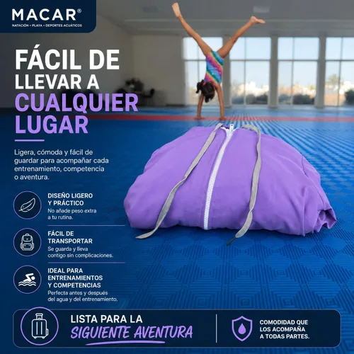 Miniatura 3 de MACAR Parka de natación impermeable con forro polar, ideal para actividades junto a la piscina y al aire libre