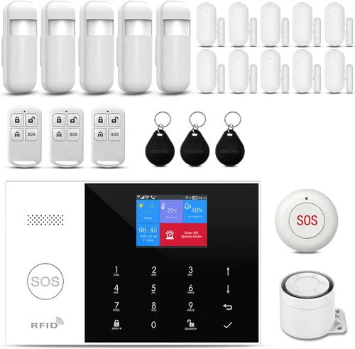 Miniatura 11 de PGST Sistema de seguridad para el hogar, sistema de alarma inalámbrico para el hogar con sensores de movimiento de puerta, teclado inteligente