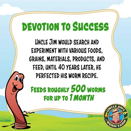 Miniatura 3 de Uncle Jim's Worm Farm Alimento orgánico para gusanos Suministro de alimentación de gusanos de 1 mes para meneadores rojos, gusanos de abono