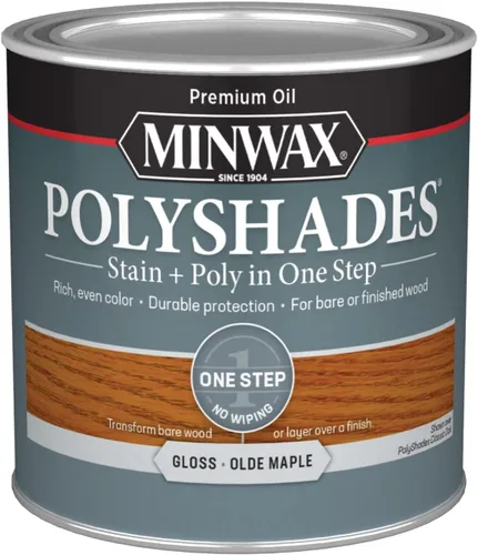 Miniatura 19 de Minwax PolyShades Tinte de Madera + Acabado de Poliuretano – Cuarto, Roble Misión, Brillo Mission Oak