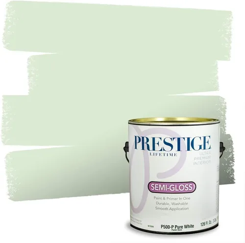 Miniatura 119 de PRESTIGE Pintura exterior e imprimación en uno, aloe, plano, 1 galón