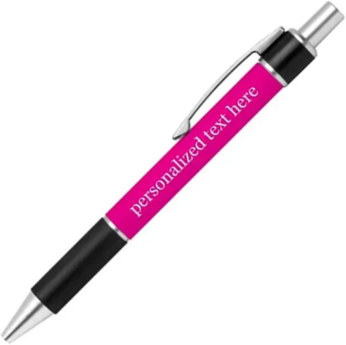 Miniatura 24 de Bolígrafo personalizado – Nombre o mensaje personalizado – Colores o impresiones – Regalo de papelería, suministros para la escuela de negocios