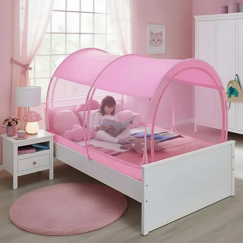 Miniatura 15 de Alvantor Tienda de campaña con dosel para cama, tiendas de campaña de ensueño, espacio de privacidad, tamaño individual, tiendas de campaña