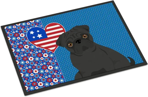 Miniatura 190 de Caroline's Treasures WDK5119JMAT Airedale Terrier USA - Tapete para interiores o exteriores, 24 x 36 pulgadas, tapete para puerta delantera
