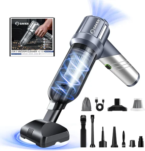 Miniatura 8 de Saker Aspirador portátil de mano inalámbrico portátil 17000PA plegable aspiradora de coche mini soplador de polvo con motor sin escobillas
