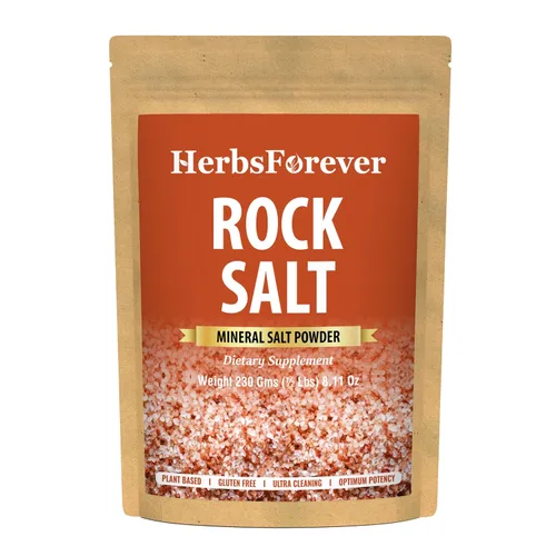 HerbsForever Polvo de sal de roca del Himalaya: esencial, oligoelementos ricos, aromatizantes, condimentos para carnes y verduras, conservante