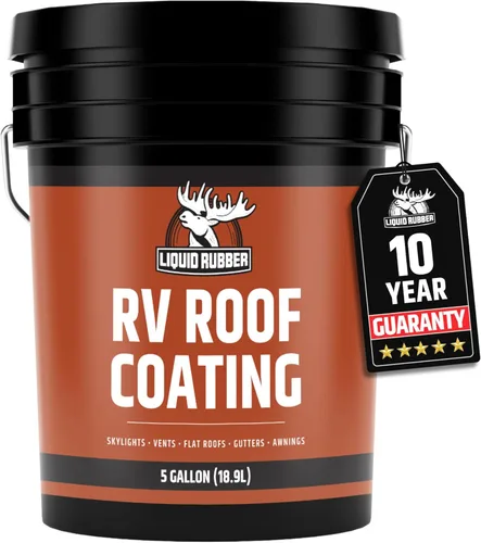 Liquid Rubber - Revestimiento para toldo de casa rodante, sellador con reflectante solar, para reparación del toldo de remolques y cámper,