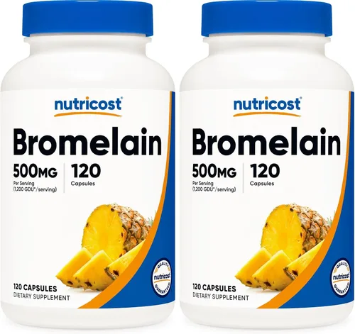 Miniatura 6 de Nutricost Bromelina 500 mg, 120 cápsulas vegetarianas, 1200 GDU, sin OMG, sin gluten