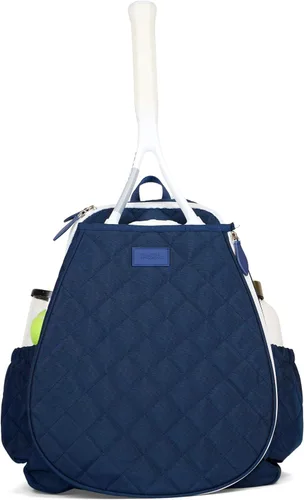 Miniatura 8 de Ame & Lulu Game On - Mochila de tenis, contiene correas acolchadas y ajustables, dos bolsillos exteriores para botellas de agua
